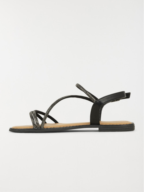 Sandales noires strass...