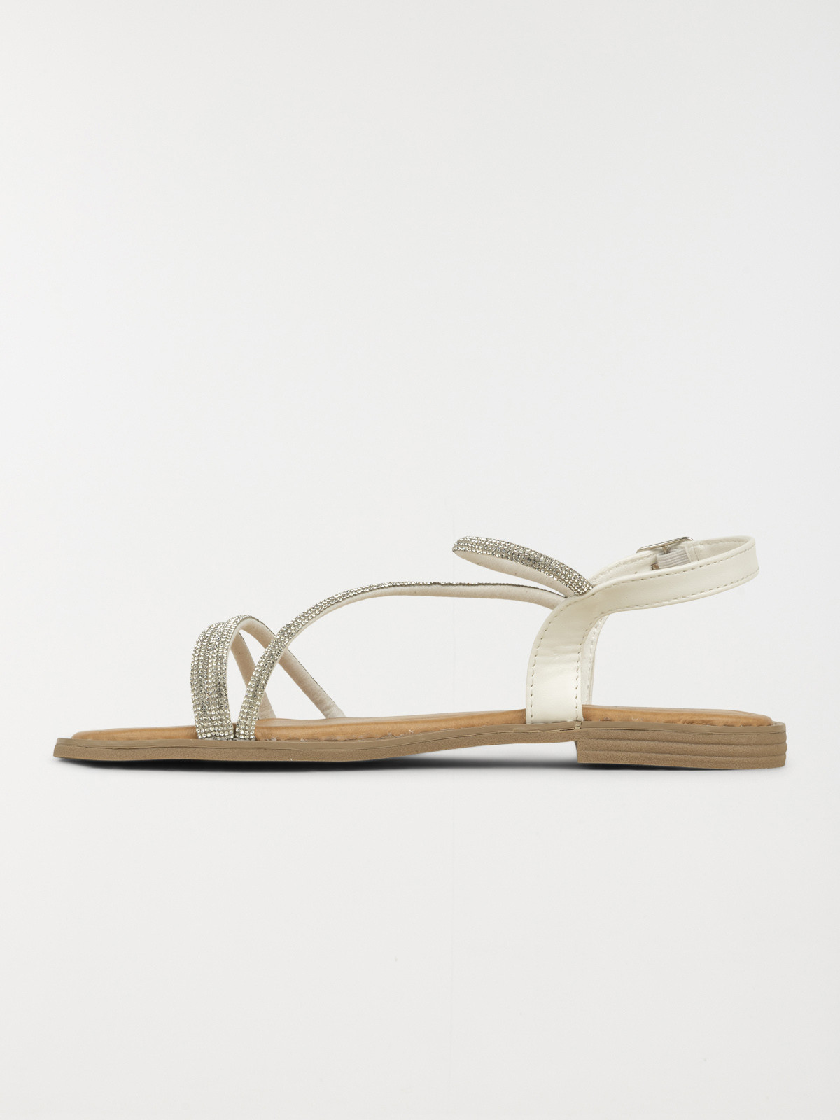 Sandales blanches strass femme (36-41) Sandales blanches strass femme (36-41)