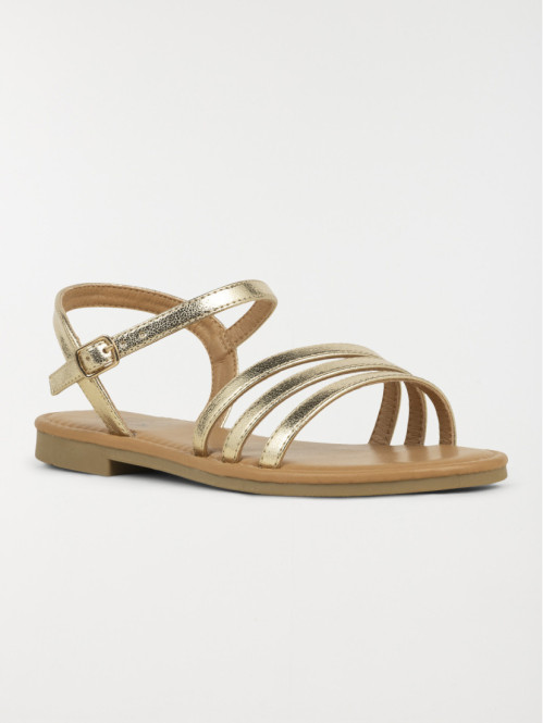 Sandales plates dorées...