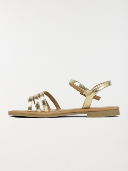 Sandales plates dorées...