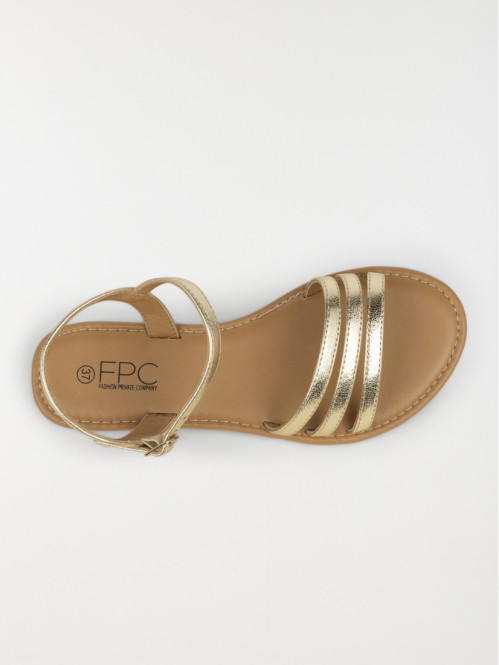 Sandales plates dorées...