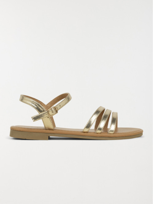 Sandales plates dorées...