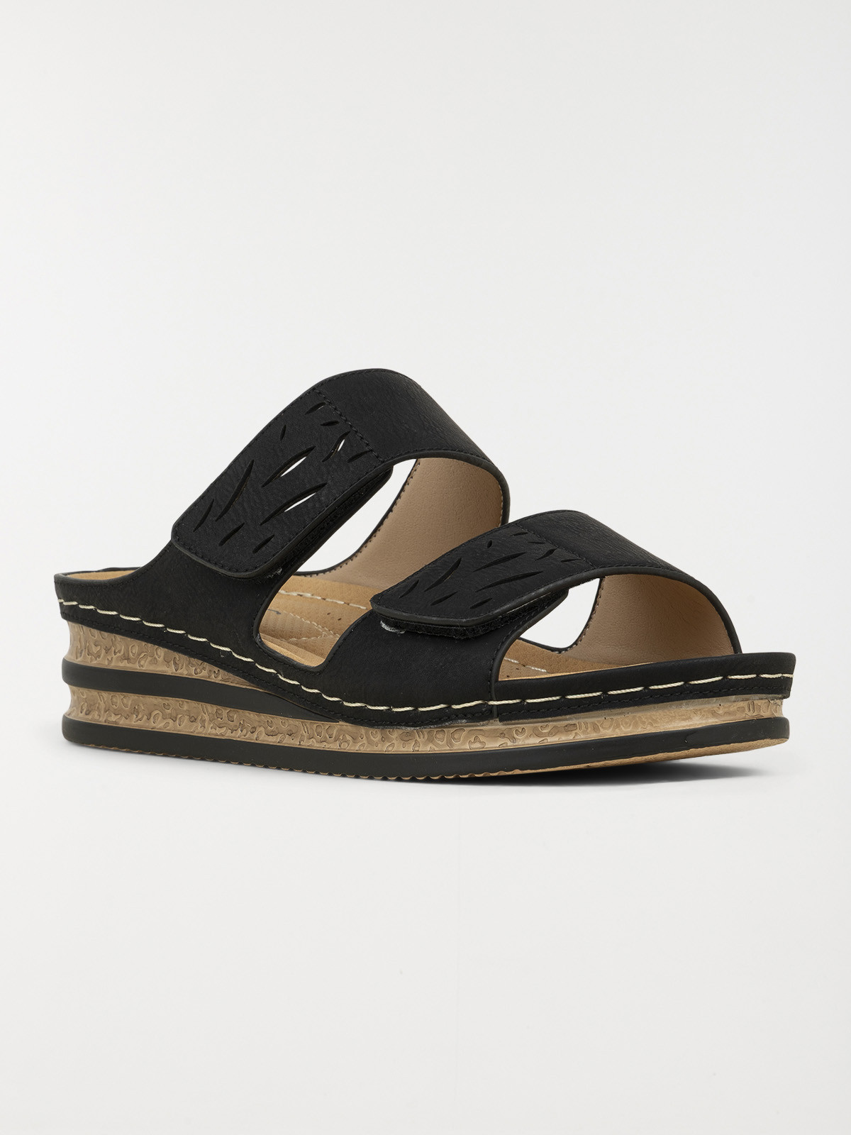 Mules confort à scratchs femme (36-41) Mules confort à scratchs femme (36-41)