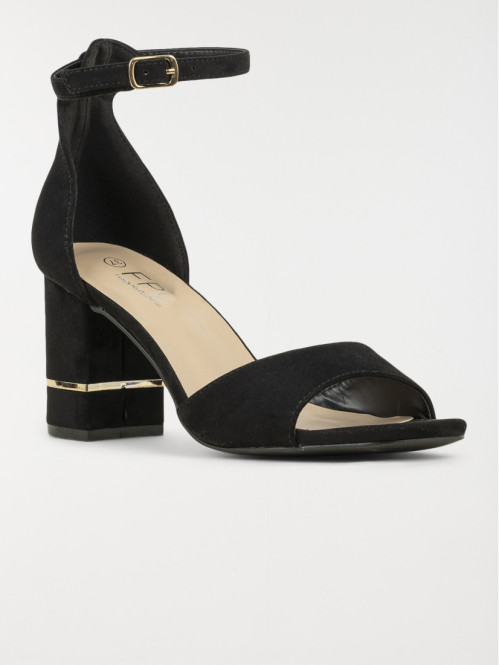 Sandales noires talon haut...