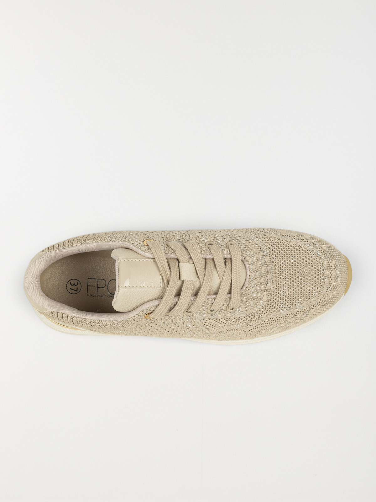Baskets femme beige irisé (36-41)