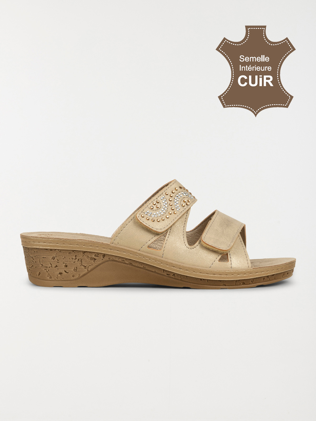 Mules confort à scratchs femme (36-41)