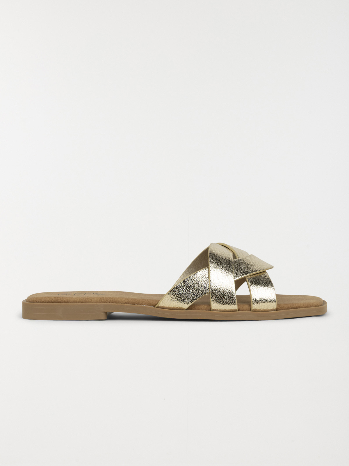Mules plates femme doré (36-41)