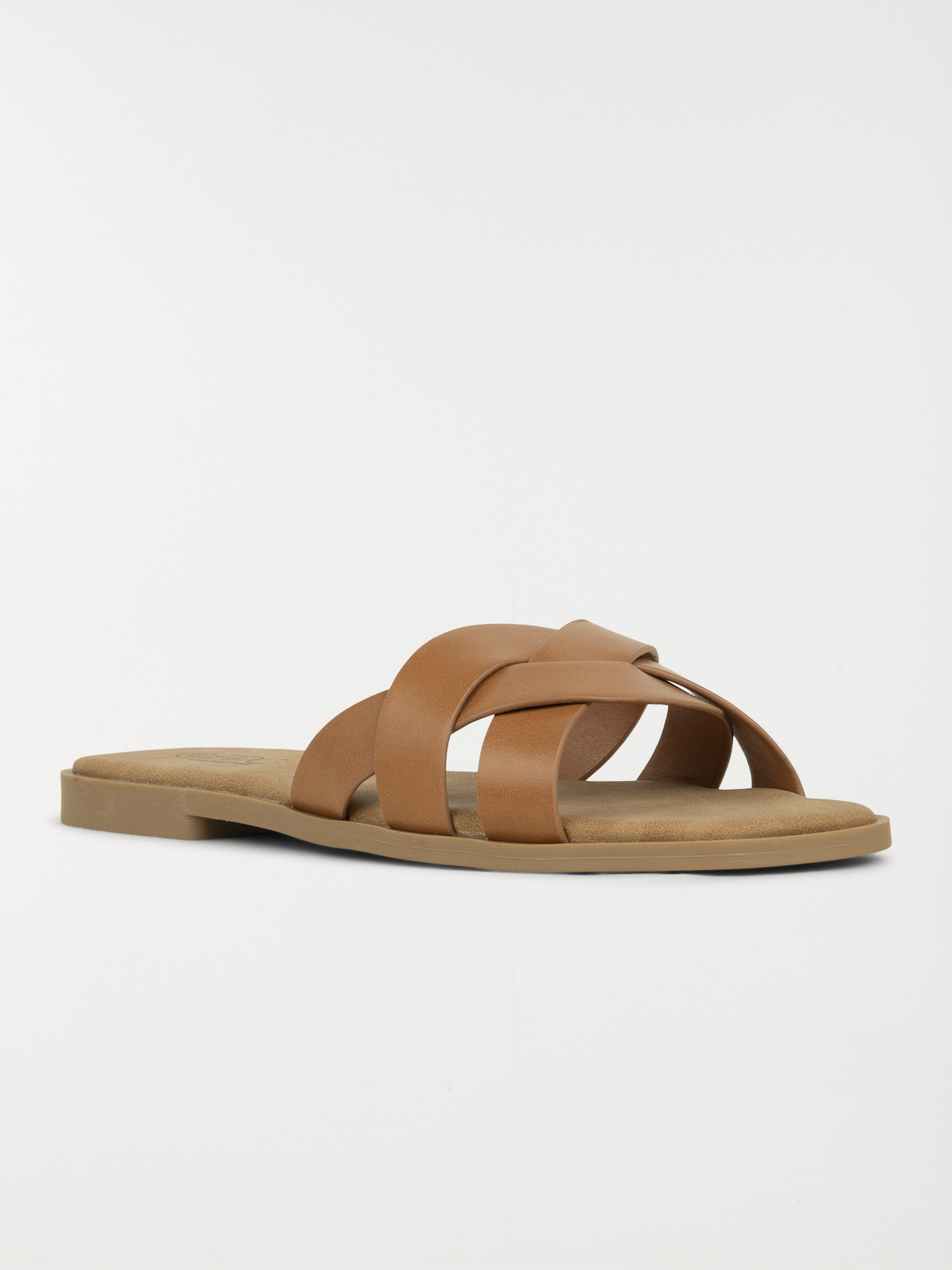Mules plates femme camel (36-41)