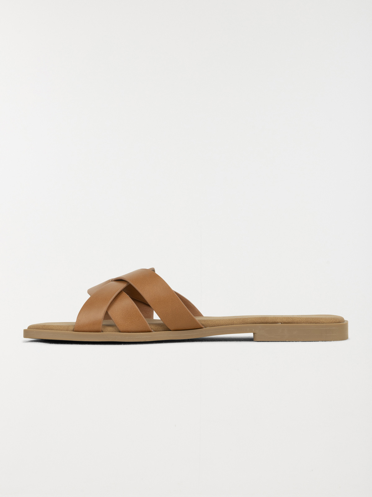 Mules plates femme camel (36-41)