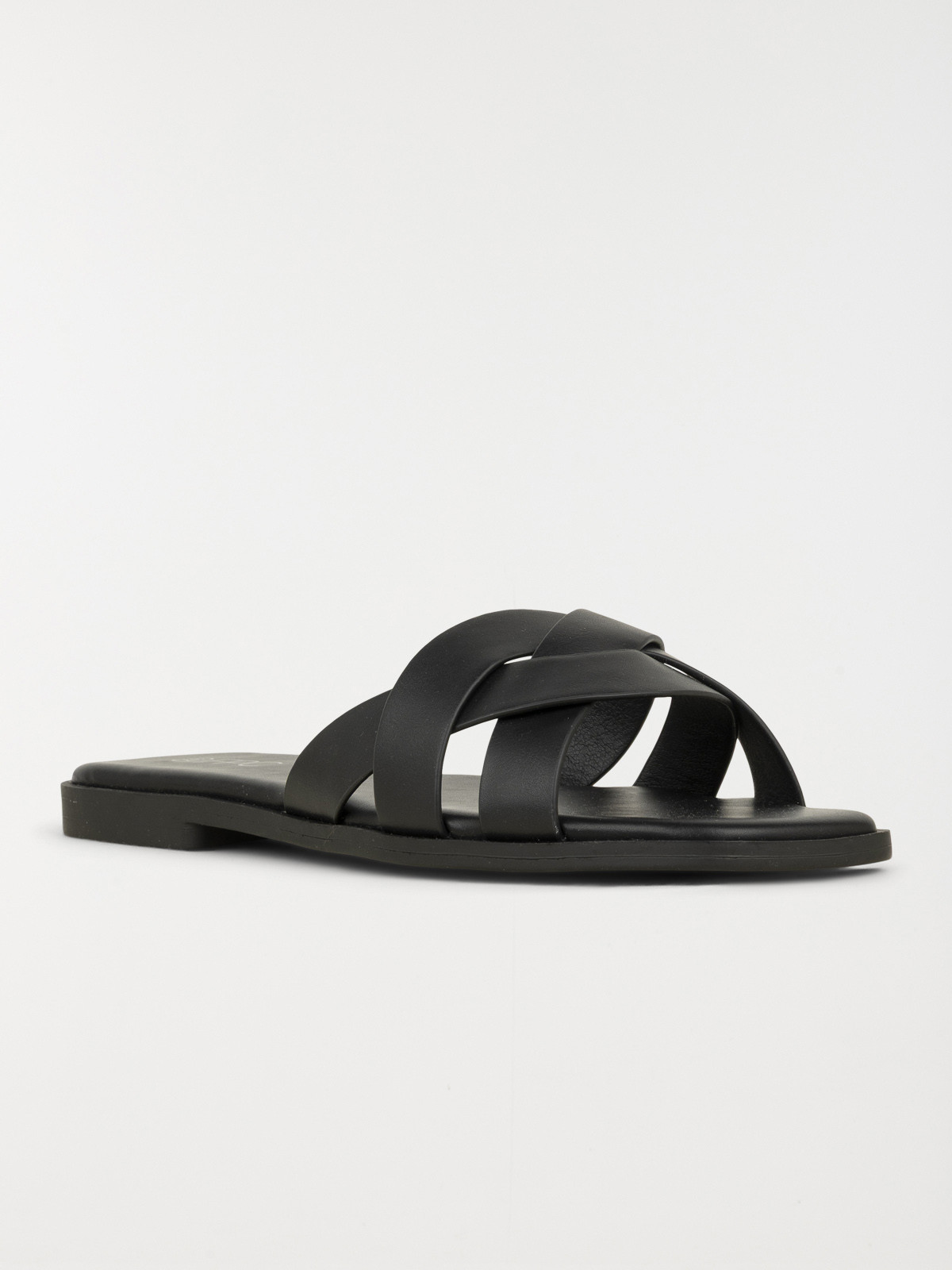 Mules plates femme noir (36-41)