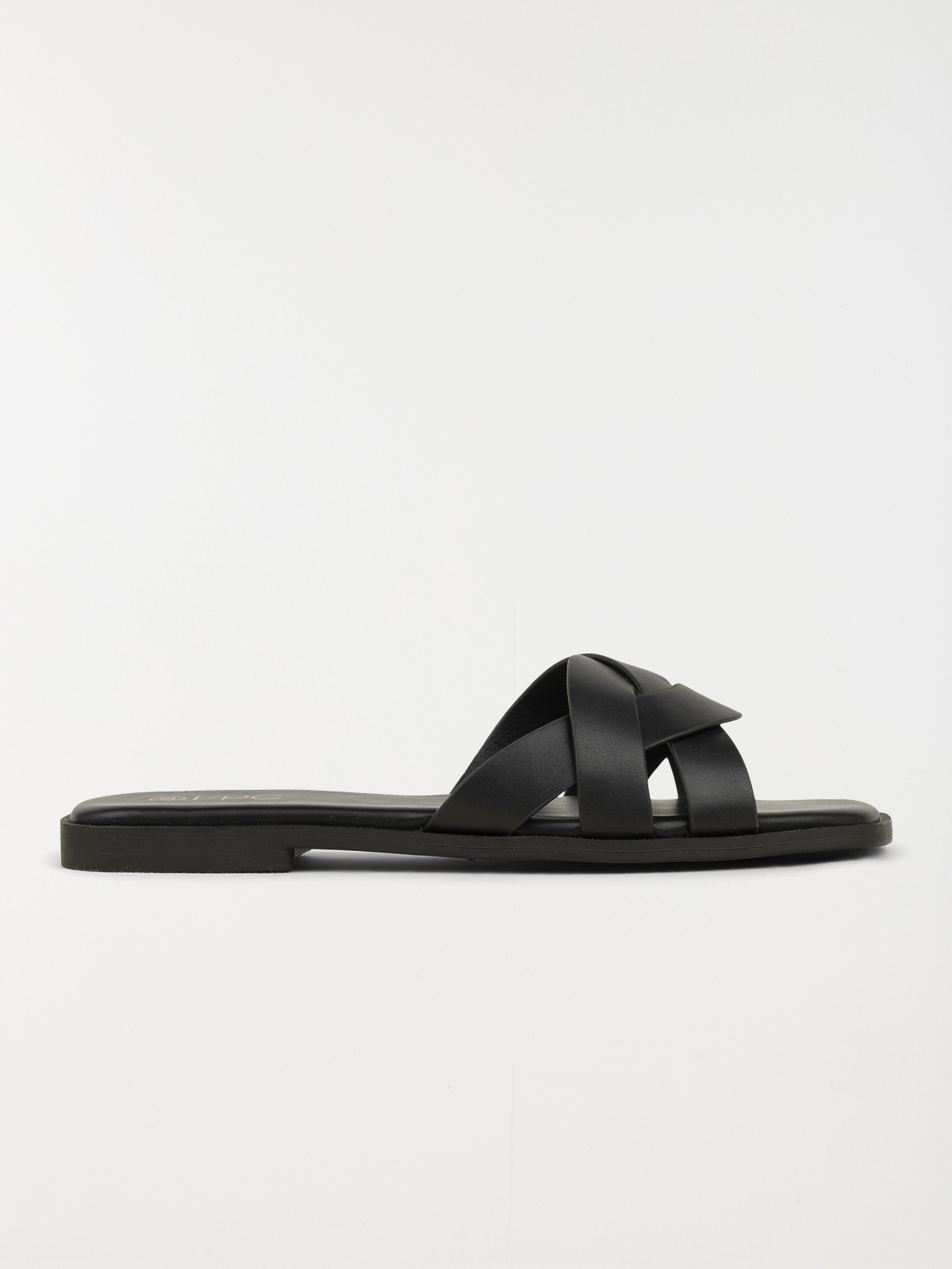 Mules plates femme noir (36-41)