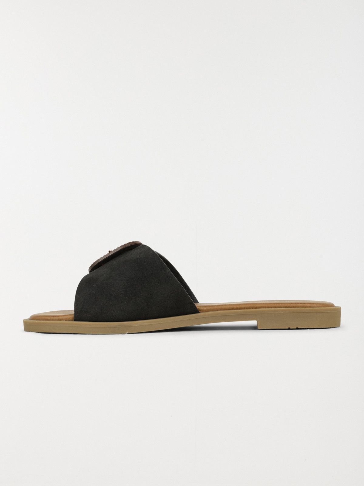 Mules boucle carrée femme noir (36-41)