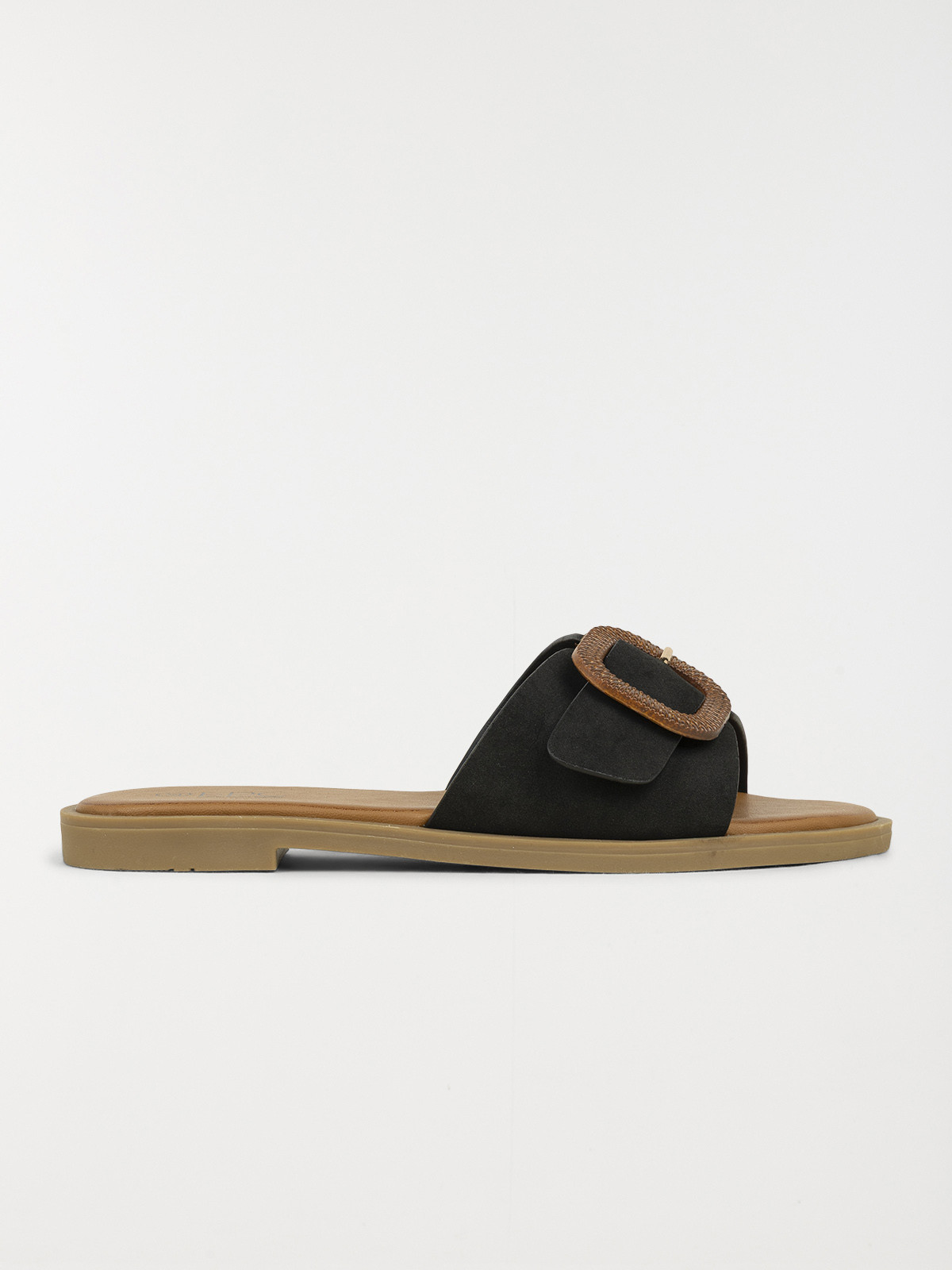 Mules boucle carrée femme noir (36-41)