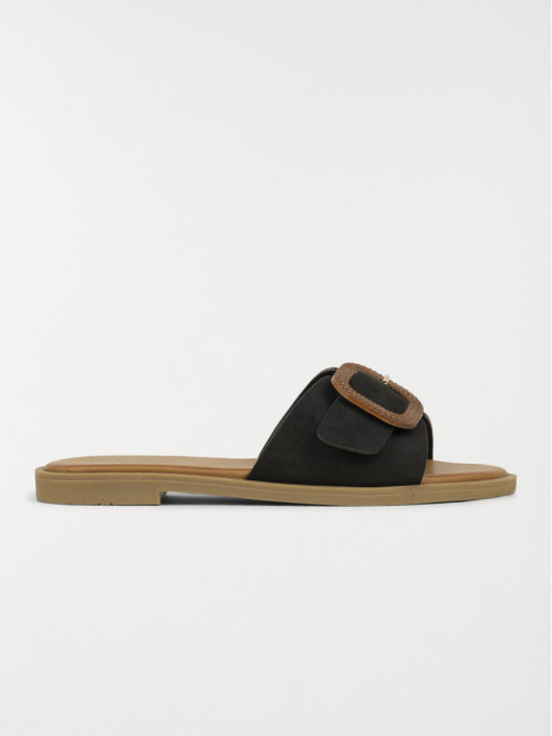 Mules boucle carrée femme...