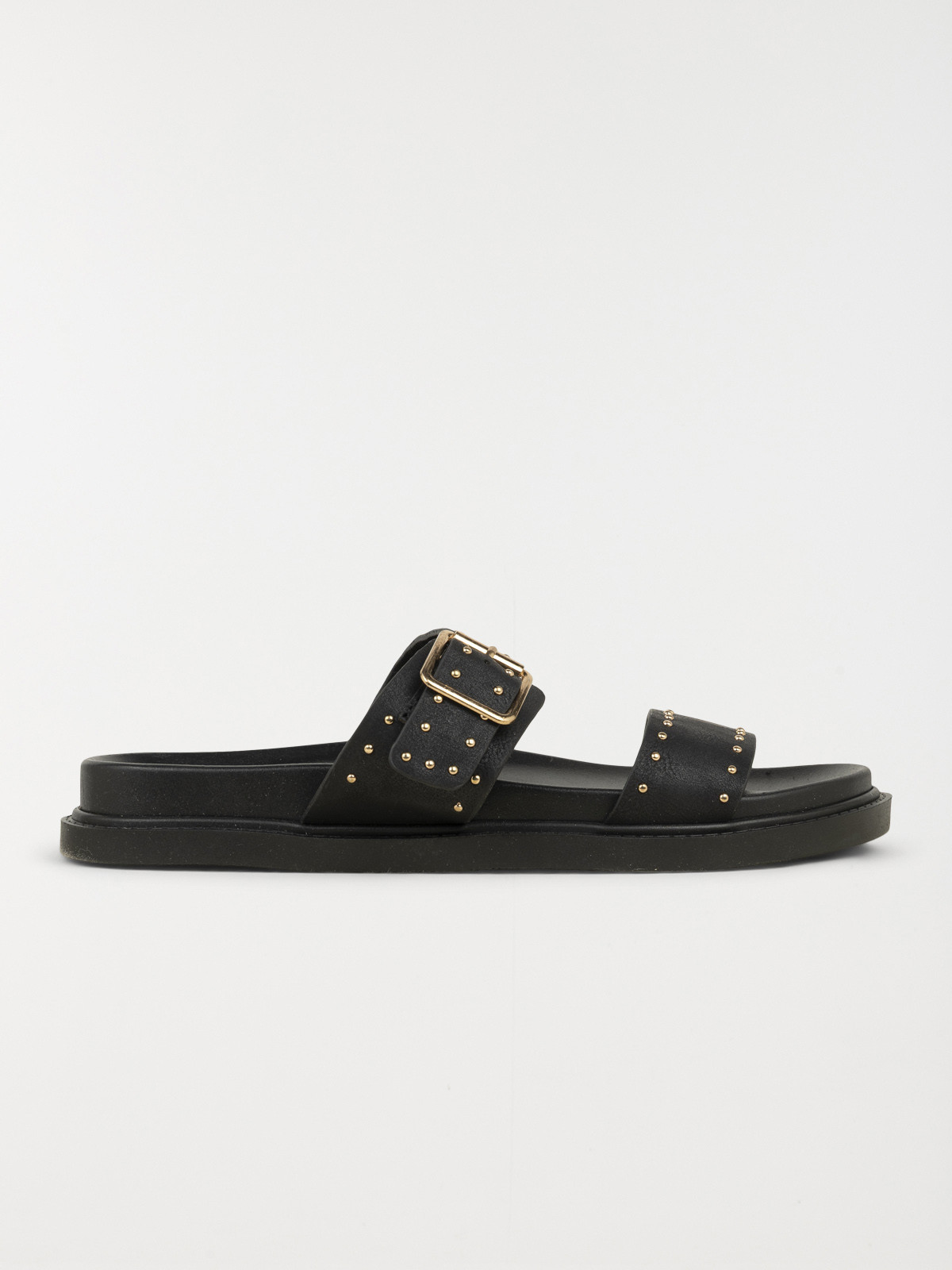 Mules studs dorés femme noir (36-41)
