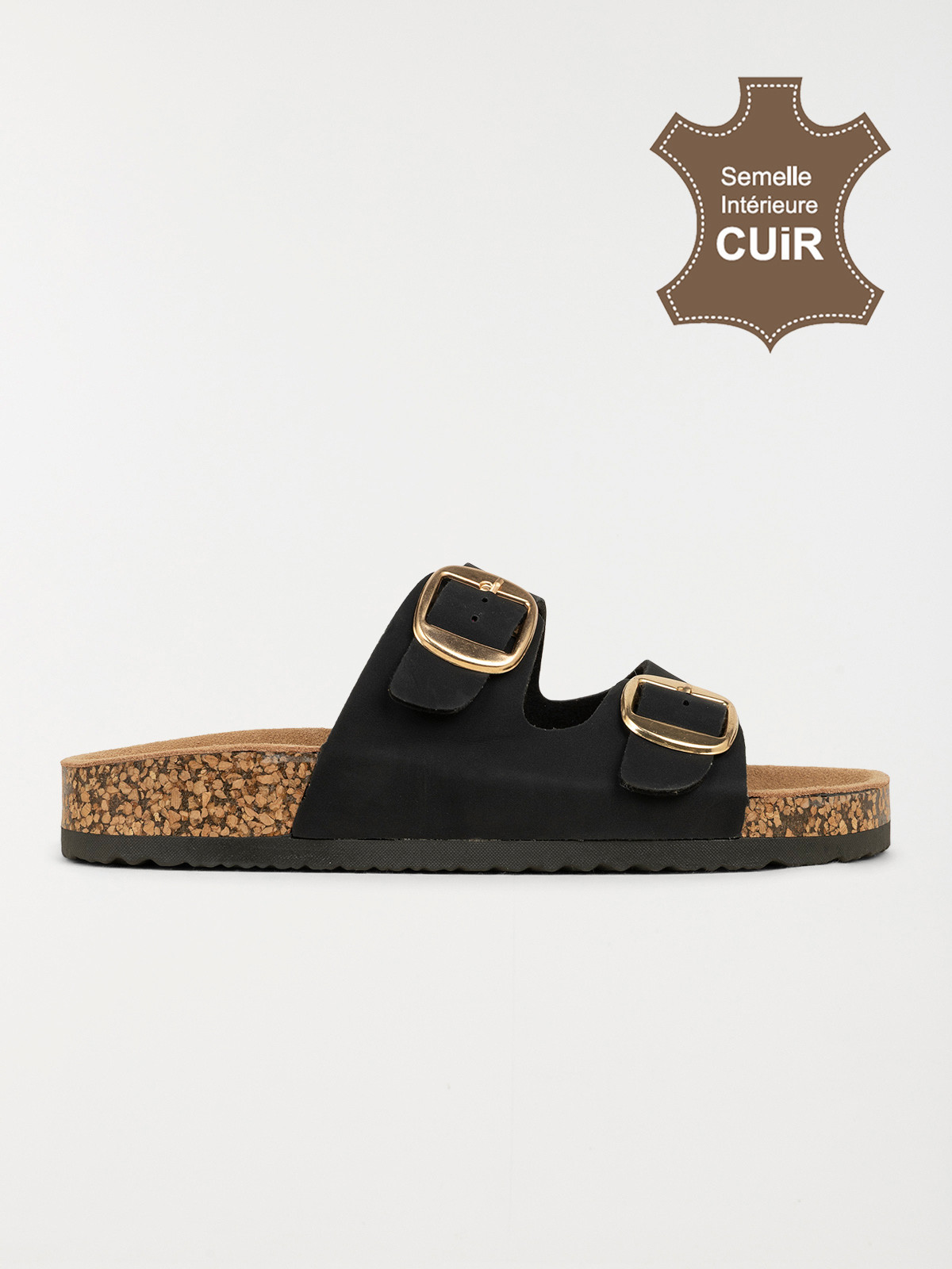 Mules plates femme noir (36-41) Mules plates femme noir (36-41)