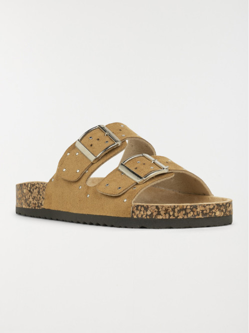 Mules studs dorés femme...