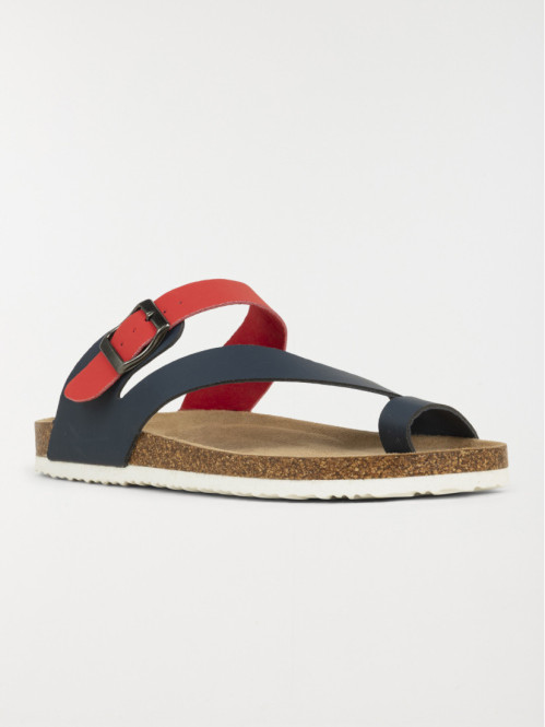 Mules navy et rouge femme...