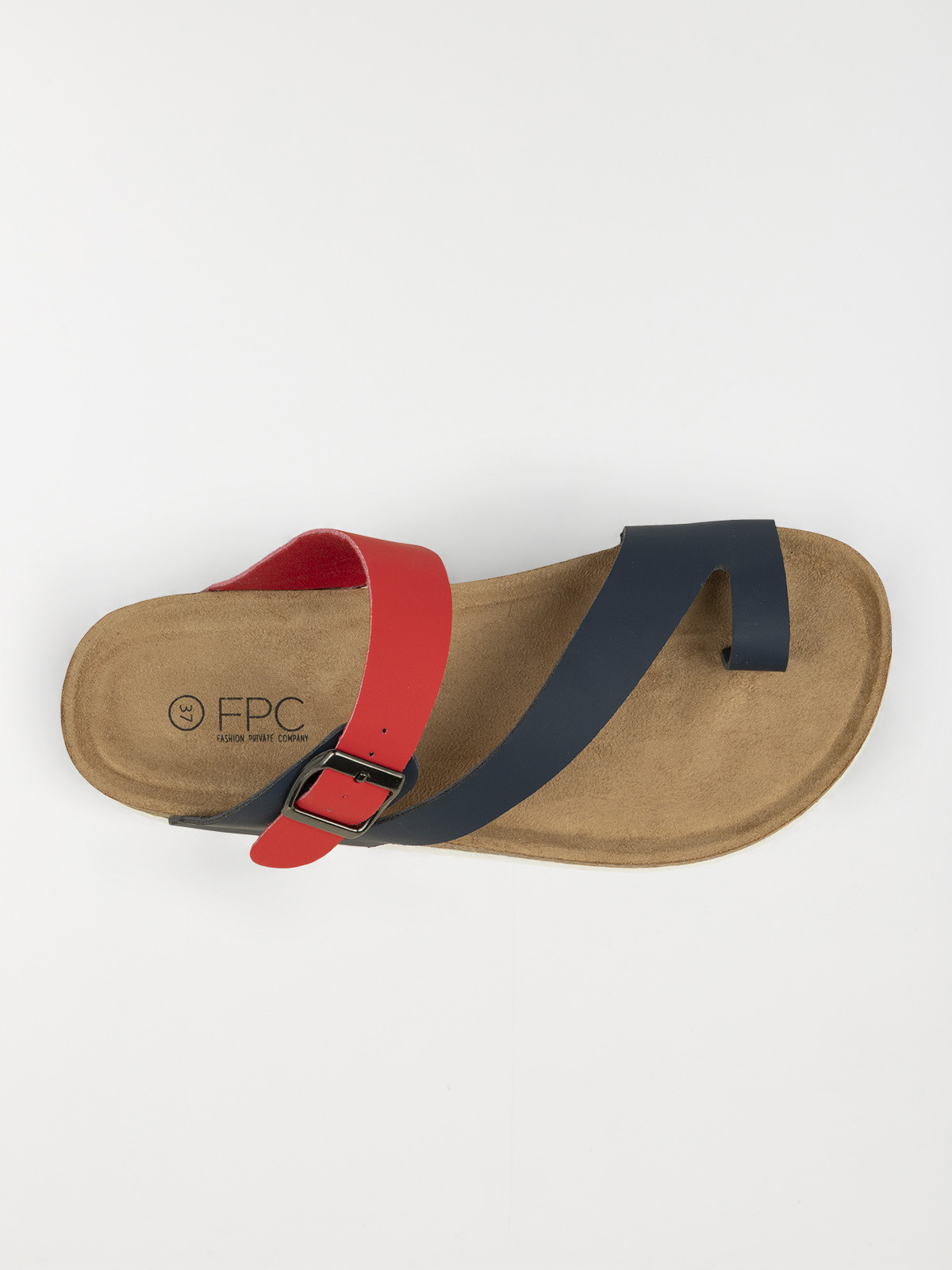 Mules navy et rouge femme (36-41)