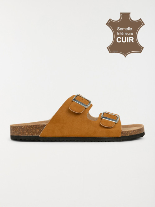 Mules marrons 2 boucles...