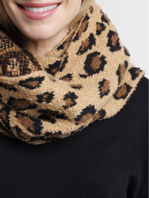 Echarpe snood léopard femme