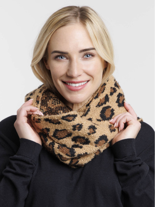 Echarpe snood léopard femme