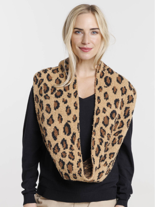 Echarpe snood léopard femme