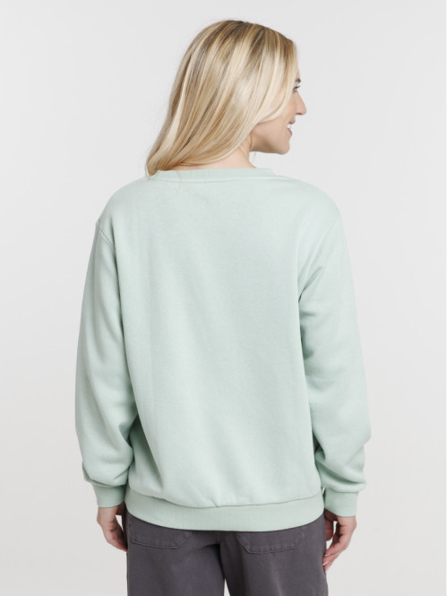 Sweat à message fleur femme