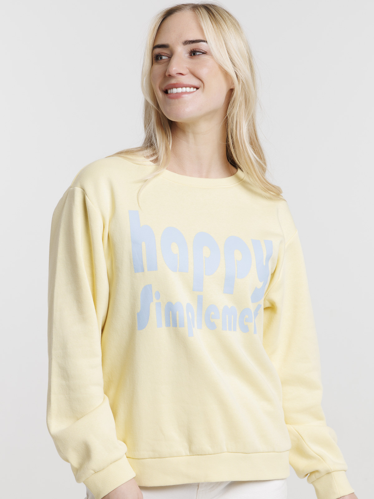 Sweat à message happy simplement femme