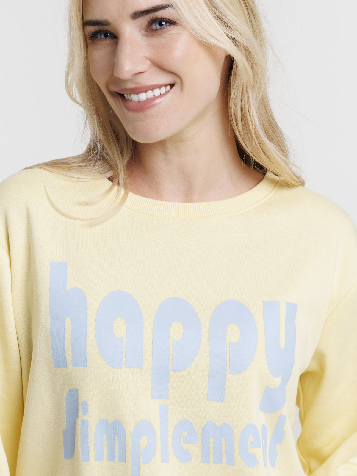 Sweat à message happy simplement femme