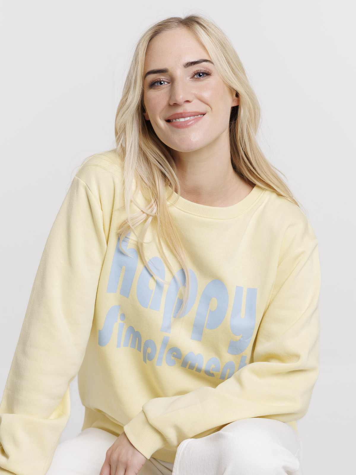 Sweat à message happy simplement femme