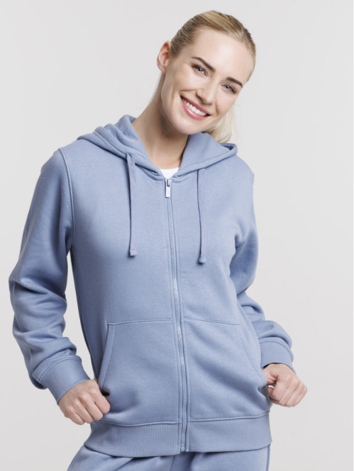 Sweat zippé à capuche femme