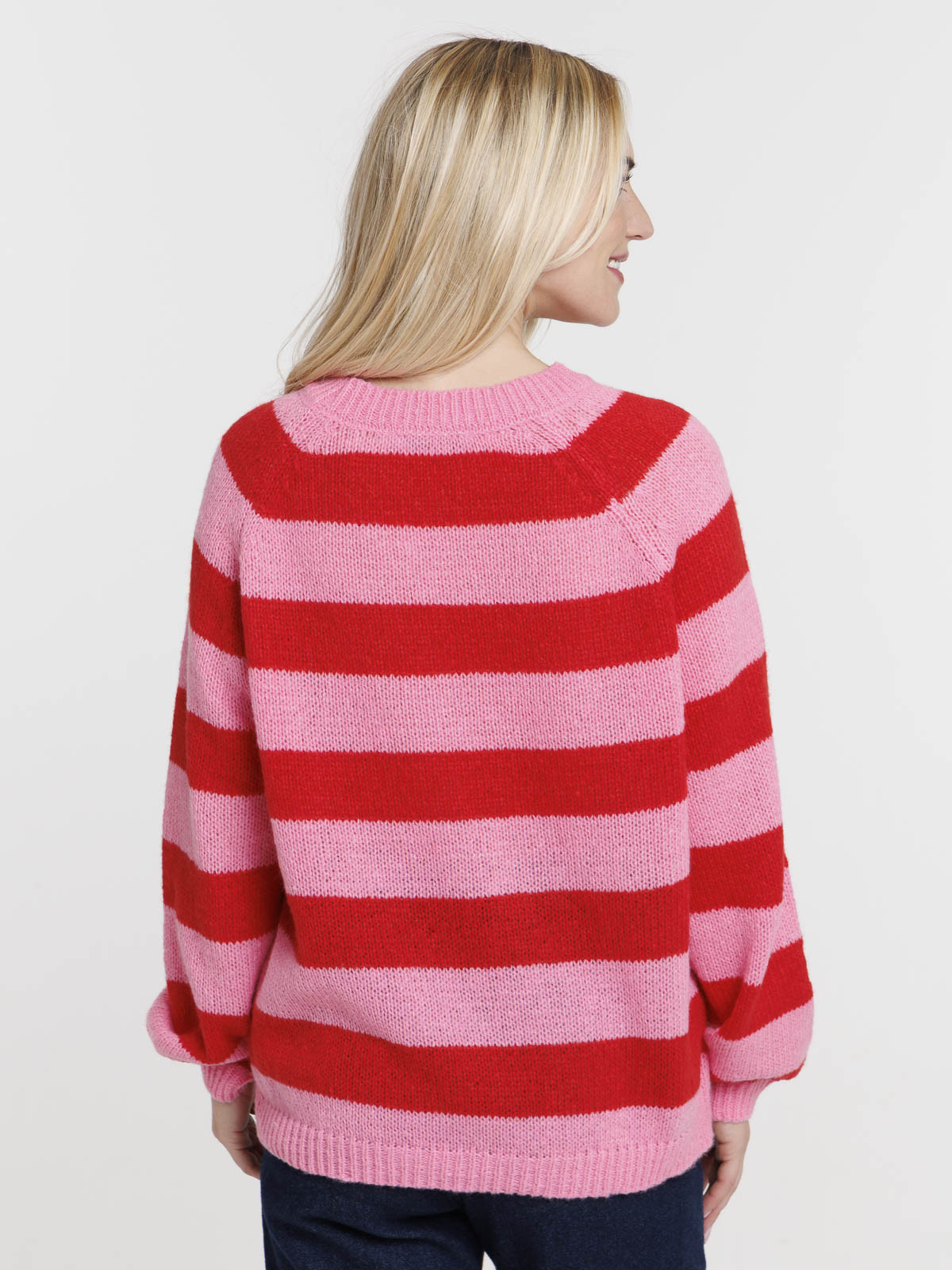 Pull rayé col rond femme