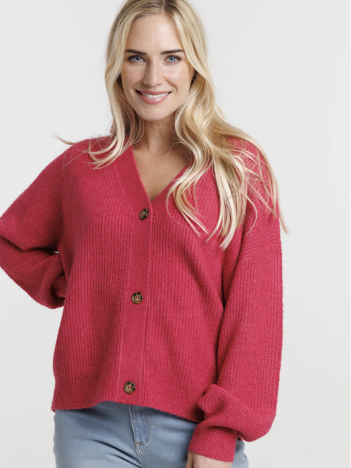 Gilet basique boutonné femme