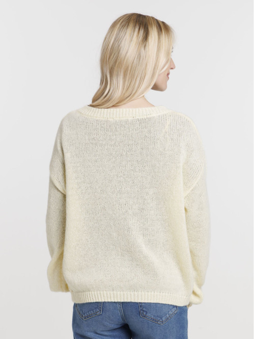 Gilet boutonné col V femme