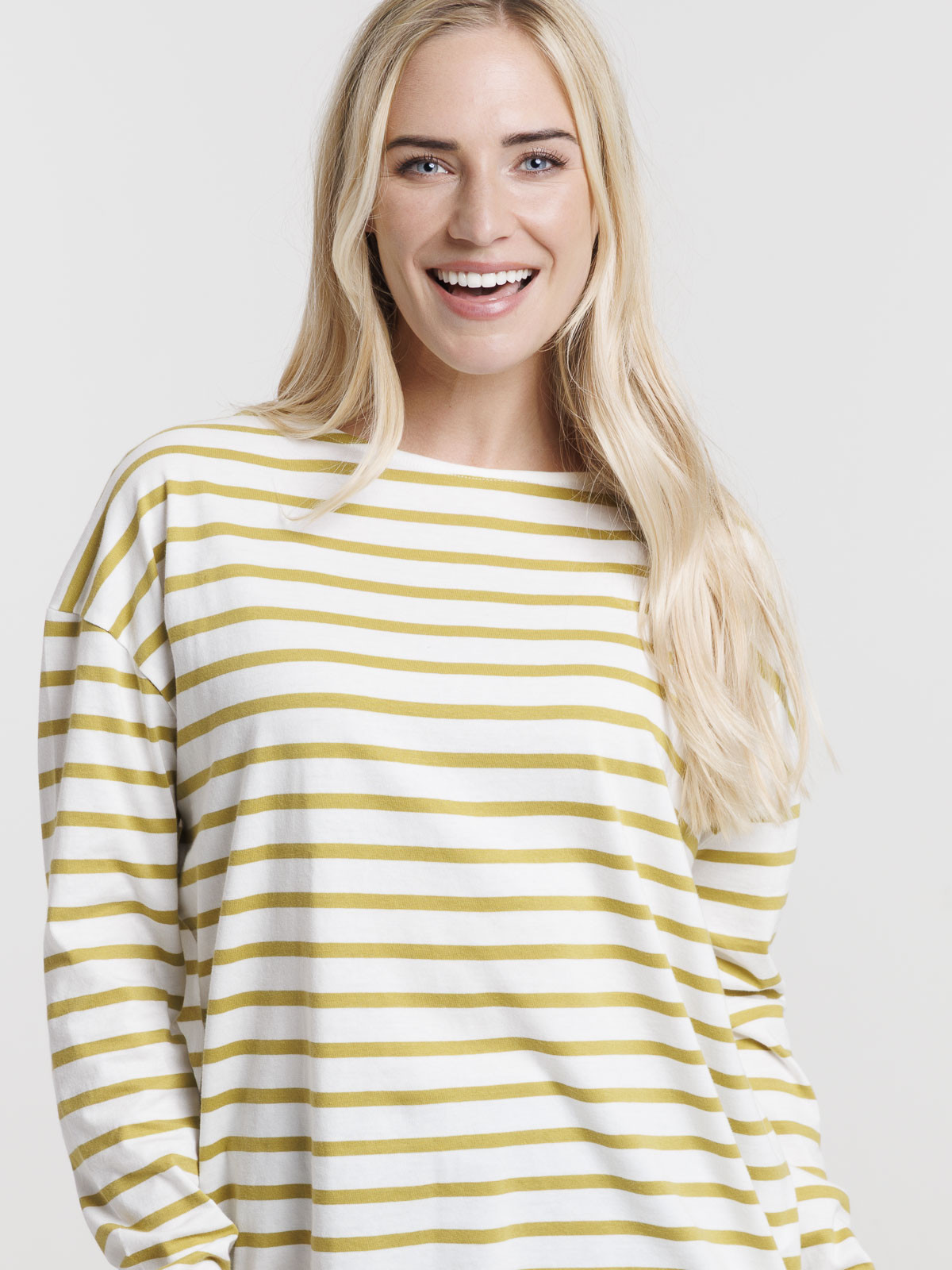 T-shirt écru rayé olivette femme T-shirt écru rayé olivette femme