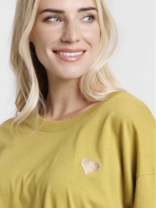 T-shirt olivette coeur...