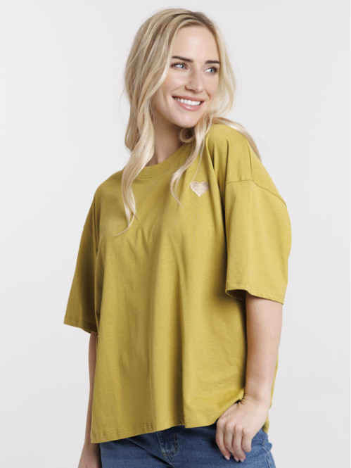 T-shirt olivette coeur...