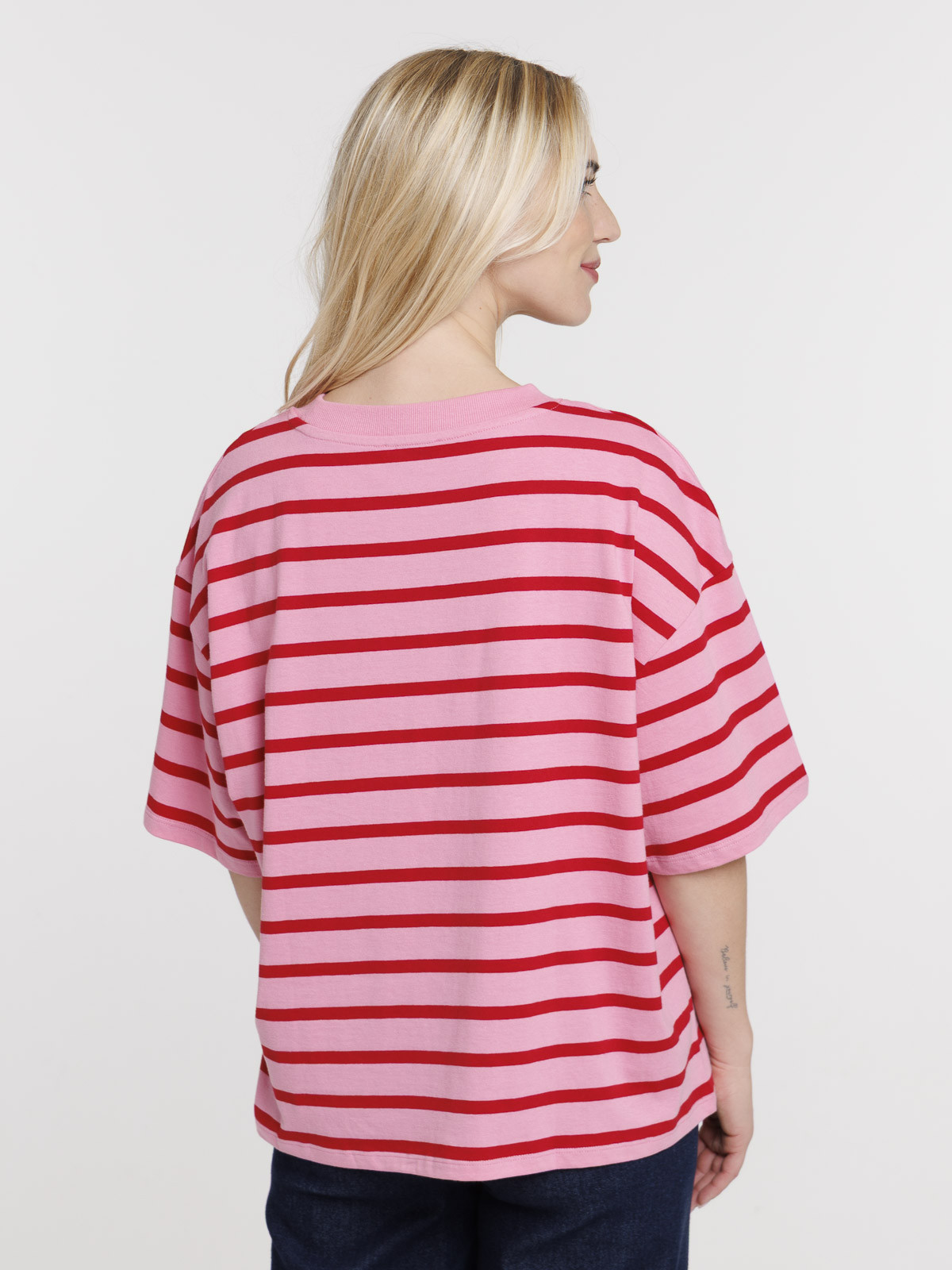 T-shirt rayé bubble pink femme T-shirt rayé bubble pink femme