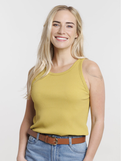 Débardeur côtelé olivette femme