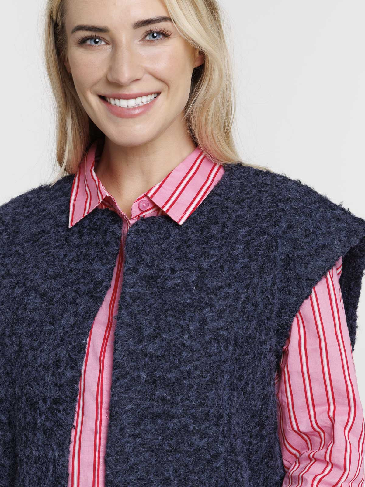 Veste sans manches marine navy femme