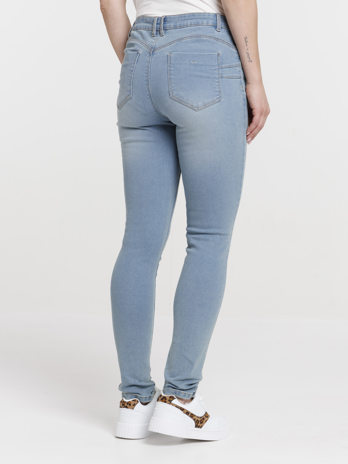 Jean push up skinny bleached femme