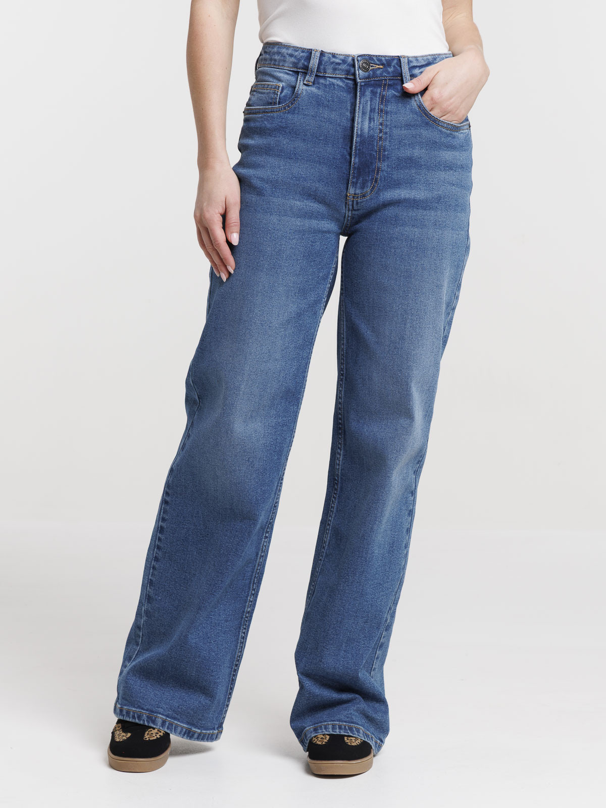 Jean wide leg stone femme Jean wide leg stone femme