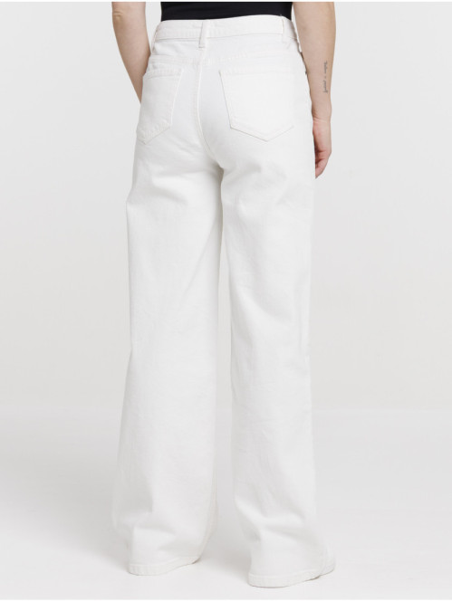 Jean wide leg blanc femme