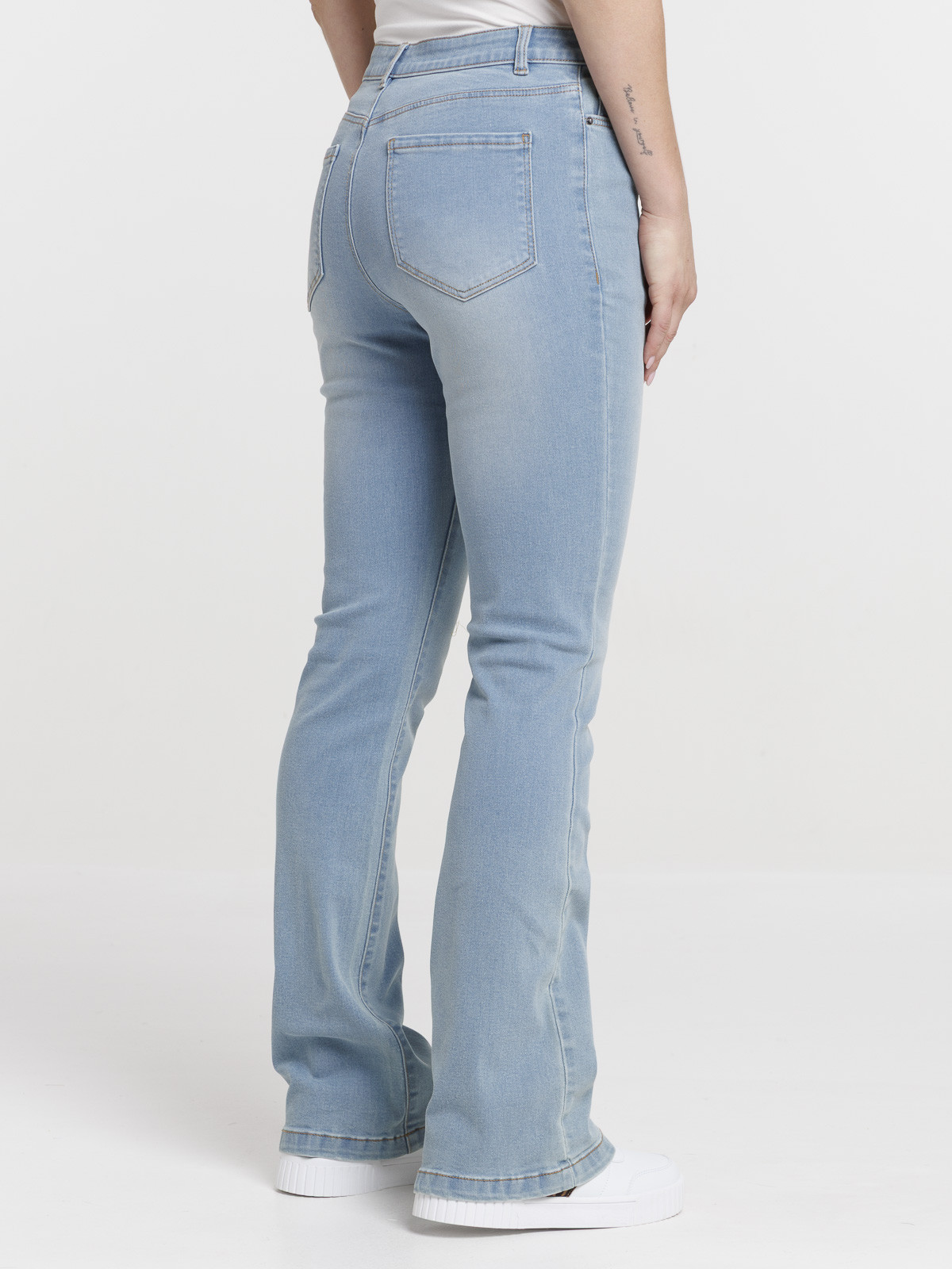 Jean flare bleach femme