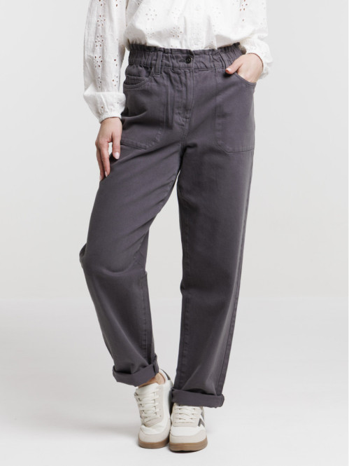 Pantalon gris femme