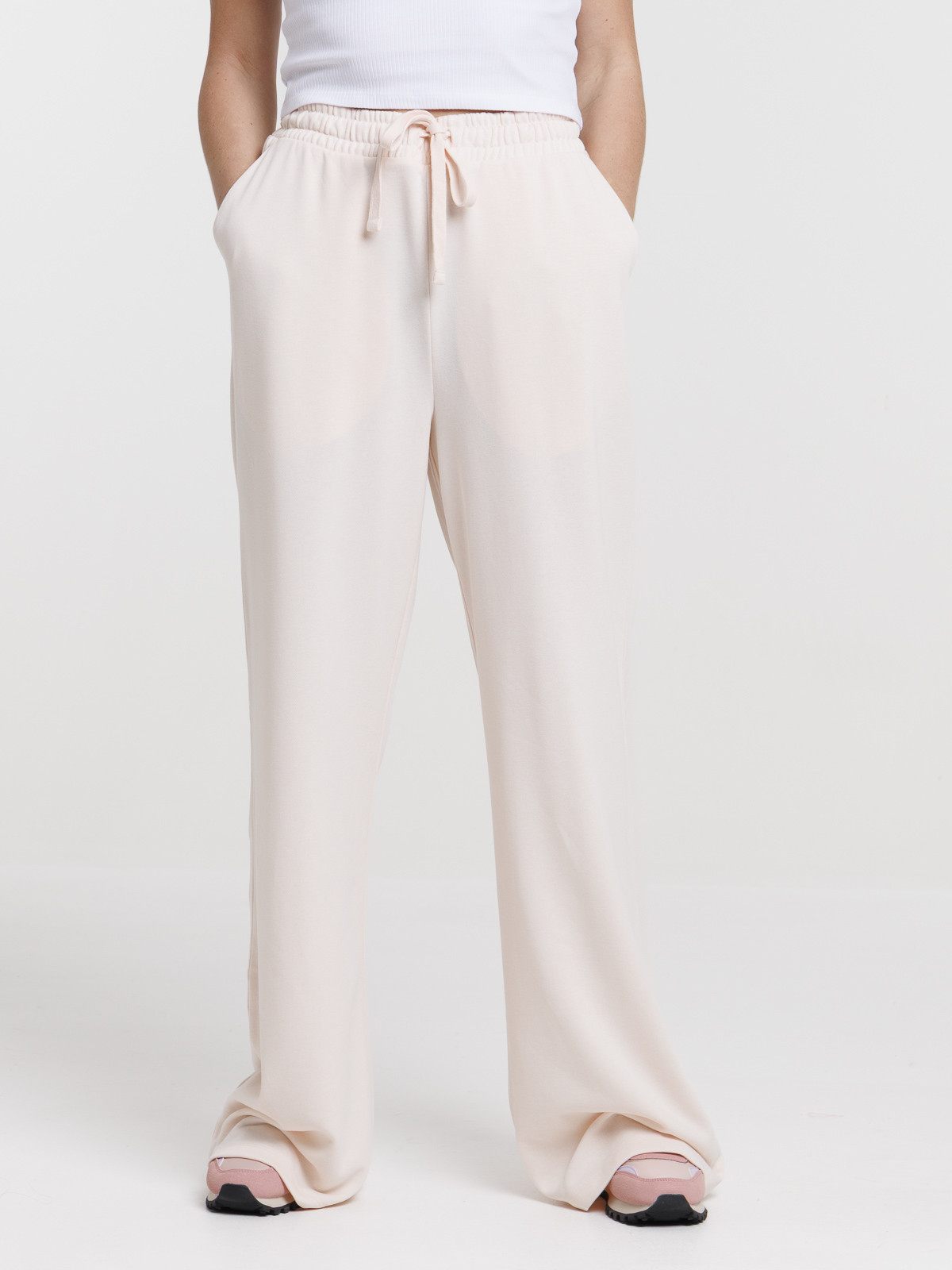 Pantalon jogging rose perle femme