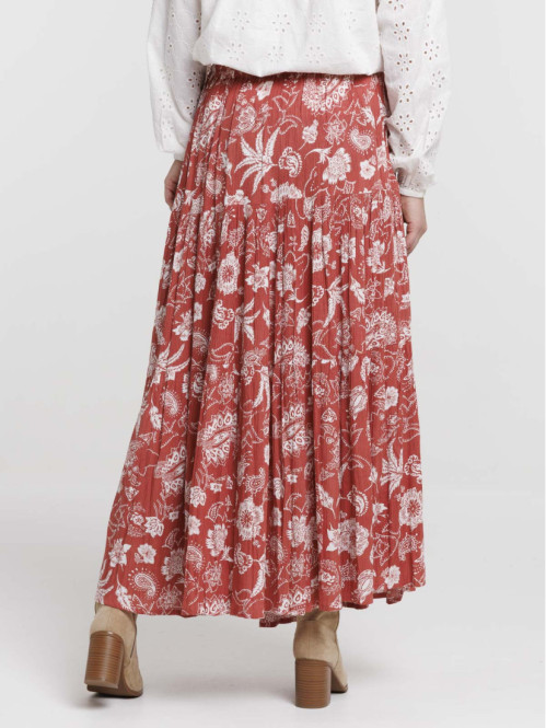 Jupe longue fleurie femme