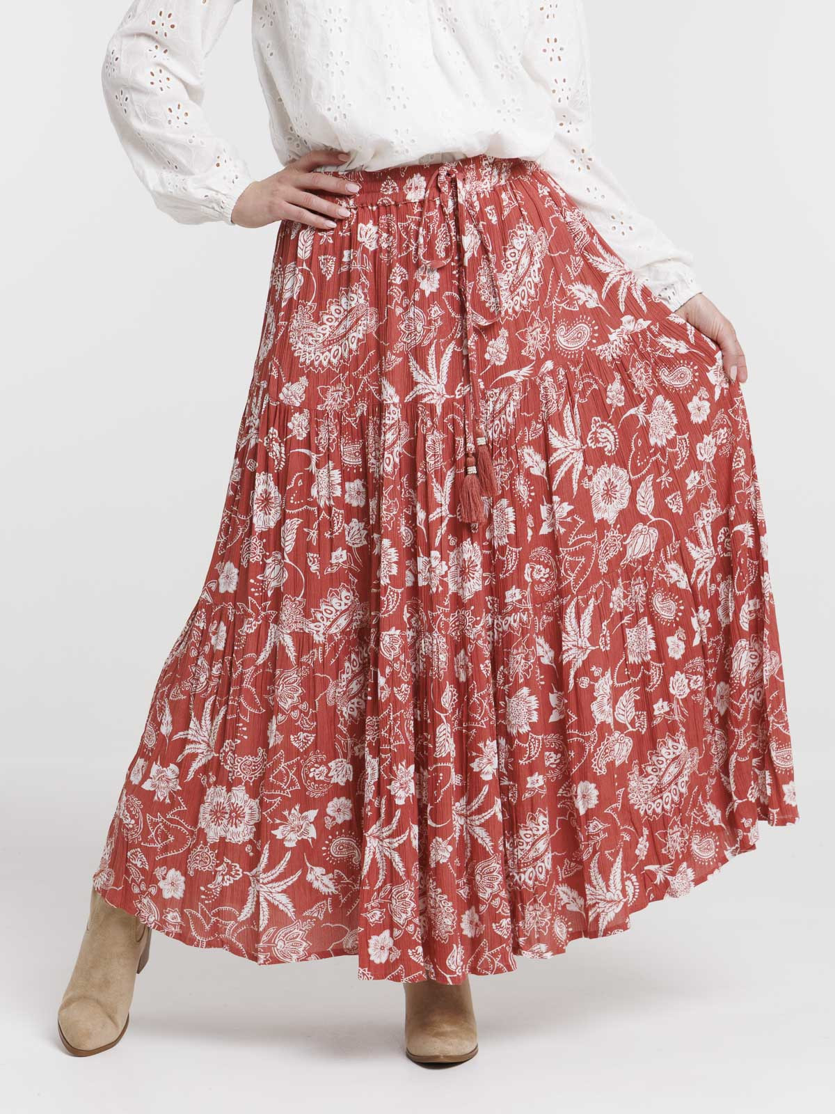 Jupe longue fleurie femme