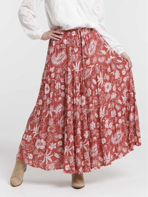Jupe longue fleurie femme
